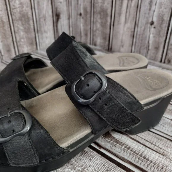 Dansko | "Sophie" Black Strappy Sandals Sz 10 - Picture 5 of 11